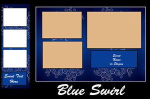 Blue Backgroud with swirls Photo Booth Theme