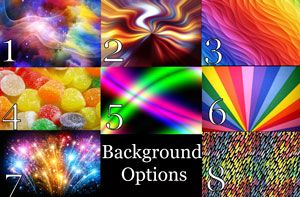 Selection of Colorful print backgrounds